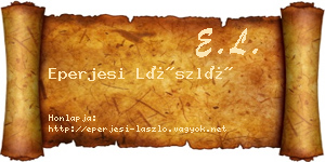 Eperjesi László névjegykártya